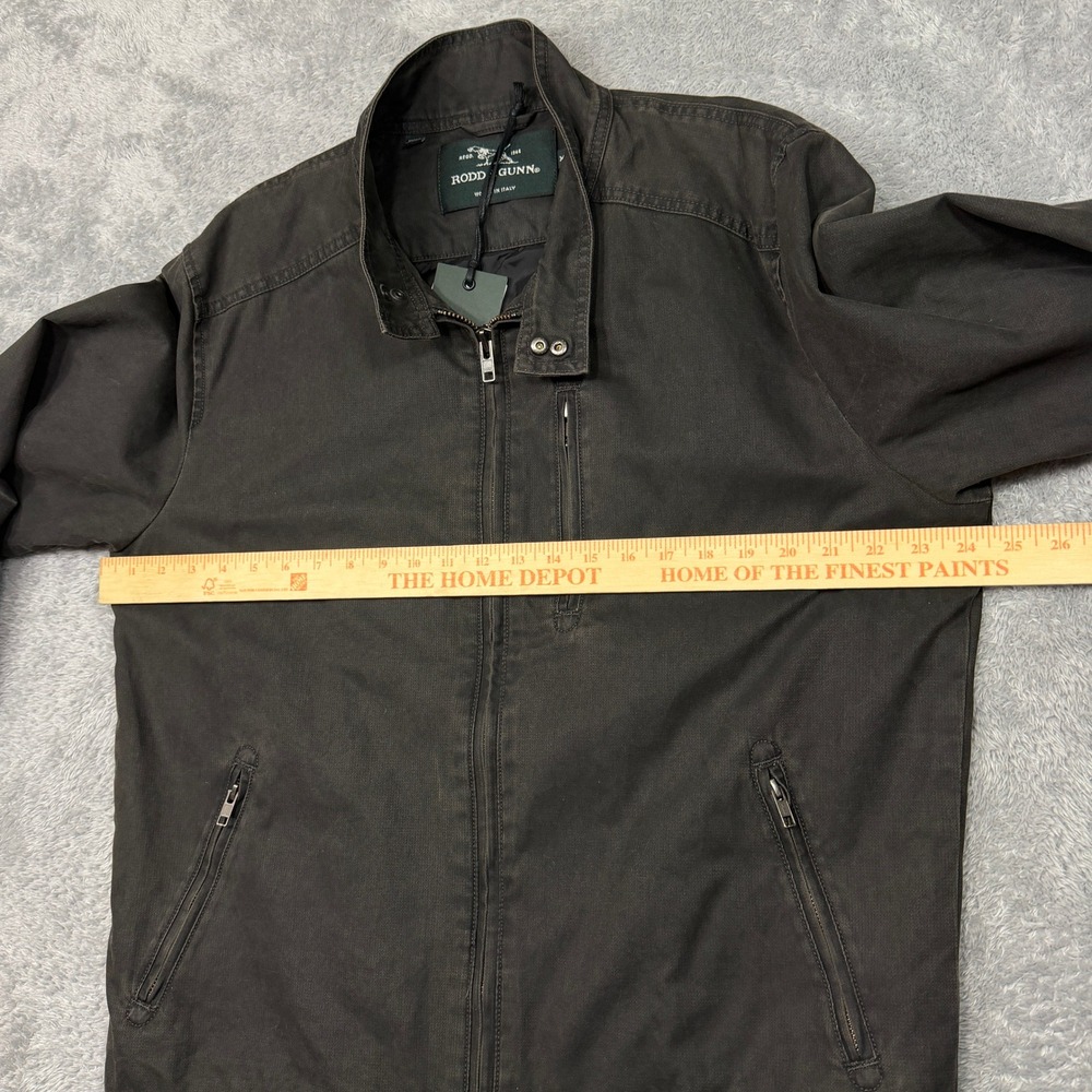 Rodd & Gunn The Jack Jacket Mens XL Gray Brown Bracken Distressed Italian Canvas - Picture 8 of 11